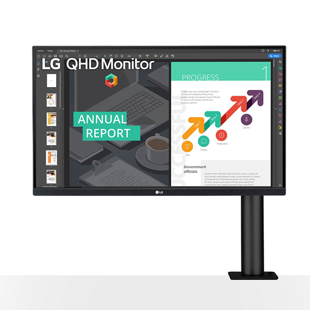 LG 27 Inch 27QN880-B / 27QN880-B 2K QHD IPS 75Hz Monitor with AMD FreeSync - USB Type-C ( 27QN880 )