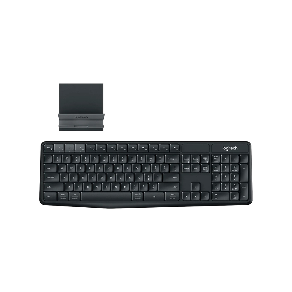 Logitech K375s Multi-Device Wireless Keyboard and Stand Combo - Black