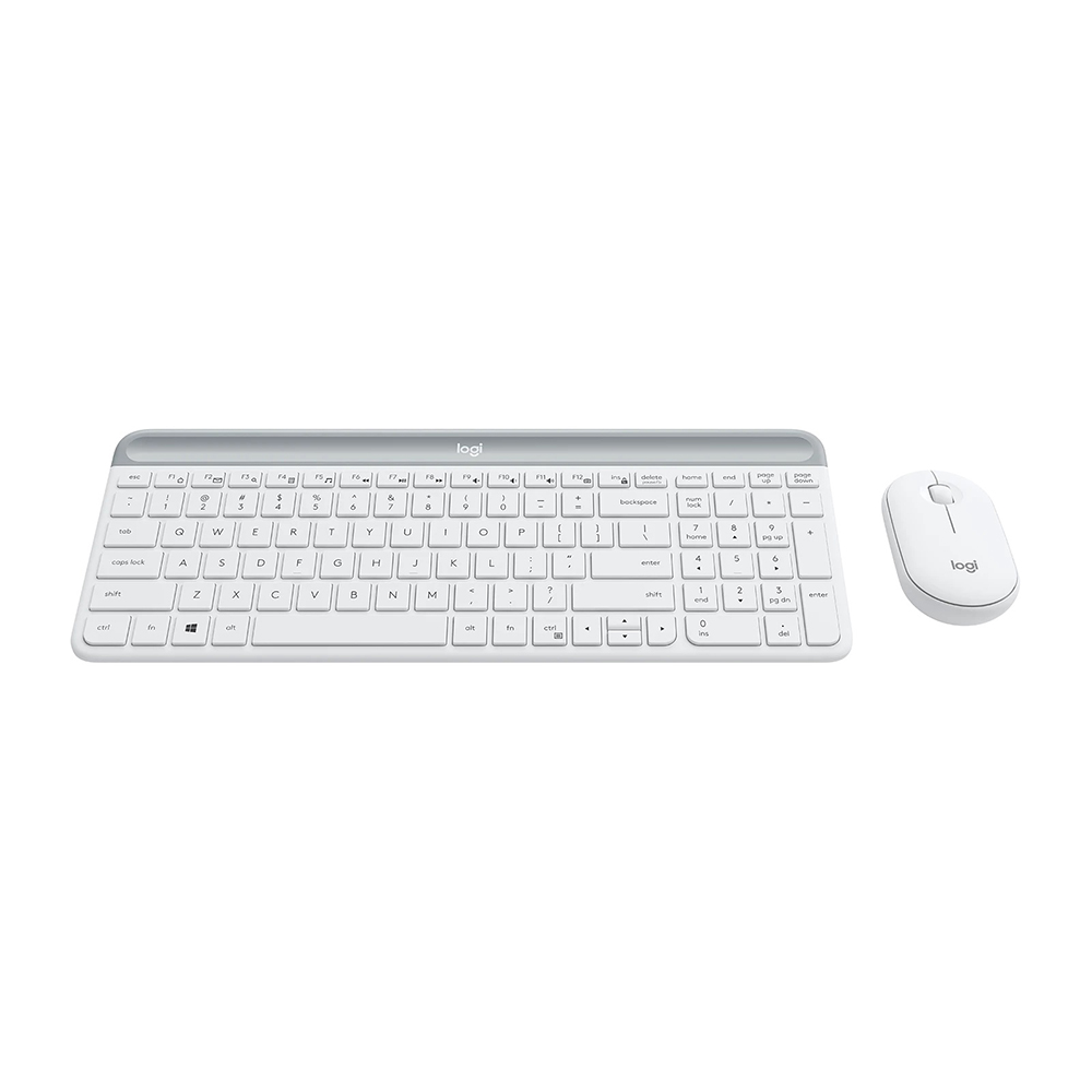 Logitech MK470 Slim, Compact & Quiet Wireless Keyboard & Mouse Combo (Off-white)