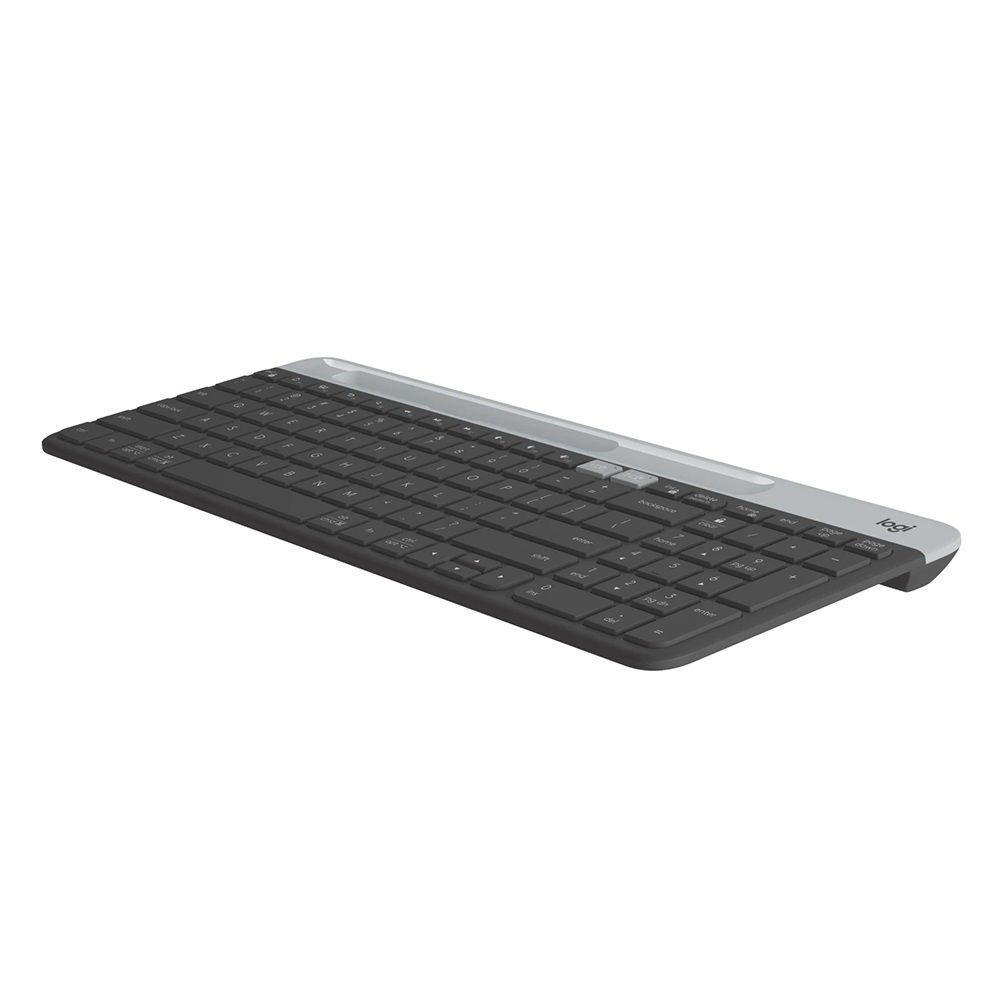 Logitech K580 Slim Multi Device Wireless Keyboard / Bluetooth Keyboard - Graphite / White