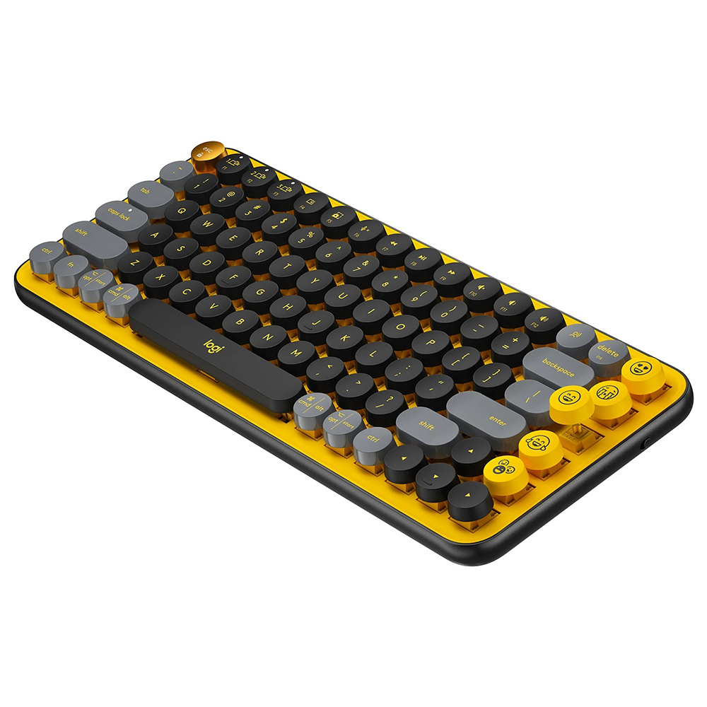 Logitech POP KEYS Wireless Mechanical Keyboard with Customizable Emoji Keys - Bluetooth Keyboard