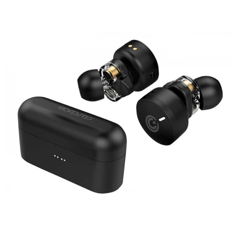 SonicGear Earpump TWS 7 Hyperbass Bluetooth True Wireless Type-C POD Earphones - Black | 8 Hour Playtime