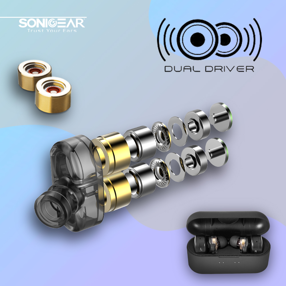 SonicGear Earpump TWS 7 Hyperbass Bluetooth True Wireless Type-C POD Earphones - White| 8 Hour Playtime