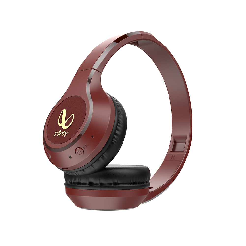 Infinity by Harman Tranz 700 Wireless Bluetooth Headphone Red - 20 Hours Playtime with Quick Charge, Dual Equalizer, Voice Assistant