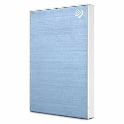 Seagate 1TB (Blue) Backup Plus Slim Aluminium Texture Portable External Hard Disk Drive