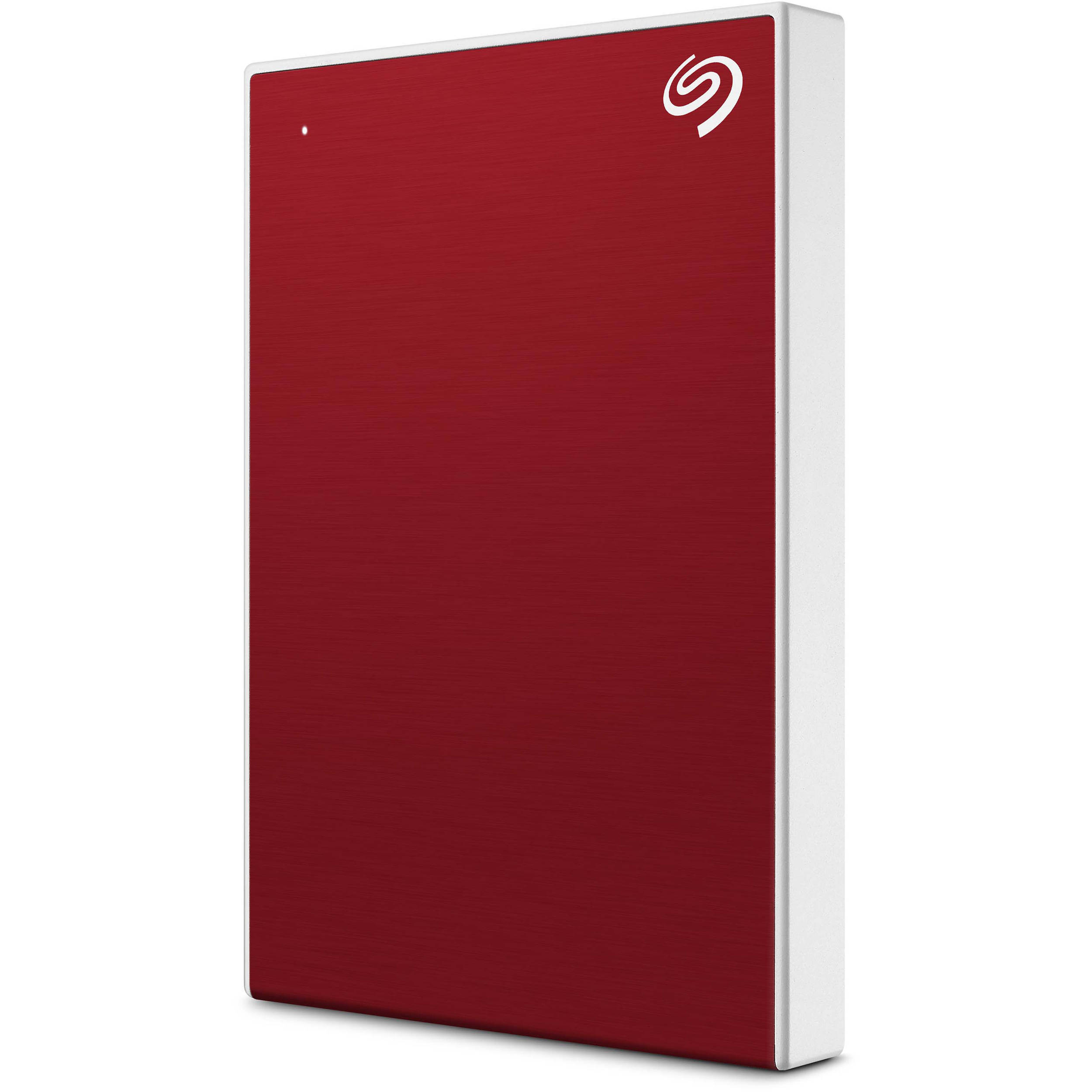 Seagate 1TB (Red) Backup Plus Slim Aluminium Texture Portable External Hard Disk Drive