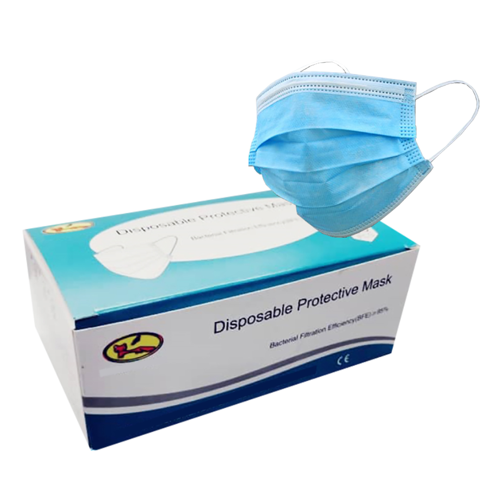 Disposable 3-Ply Non-woven Protective Face Mask (50pcs)