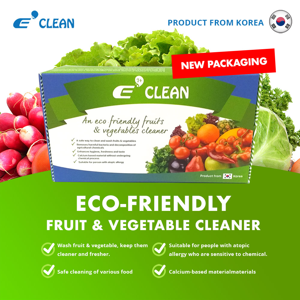 E-Clean Fruit and Vegetable Cleaner - 20 Packet x 15g