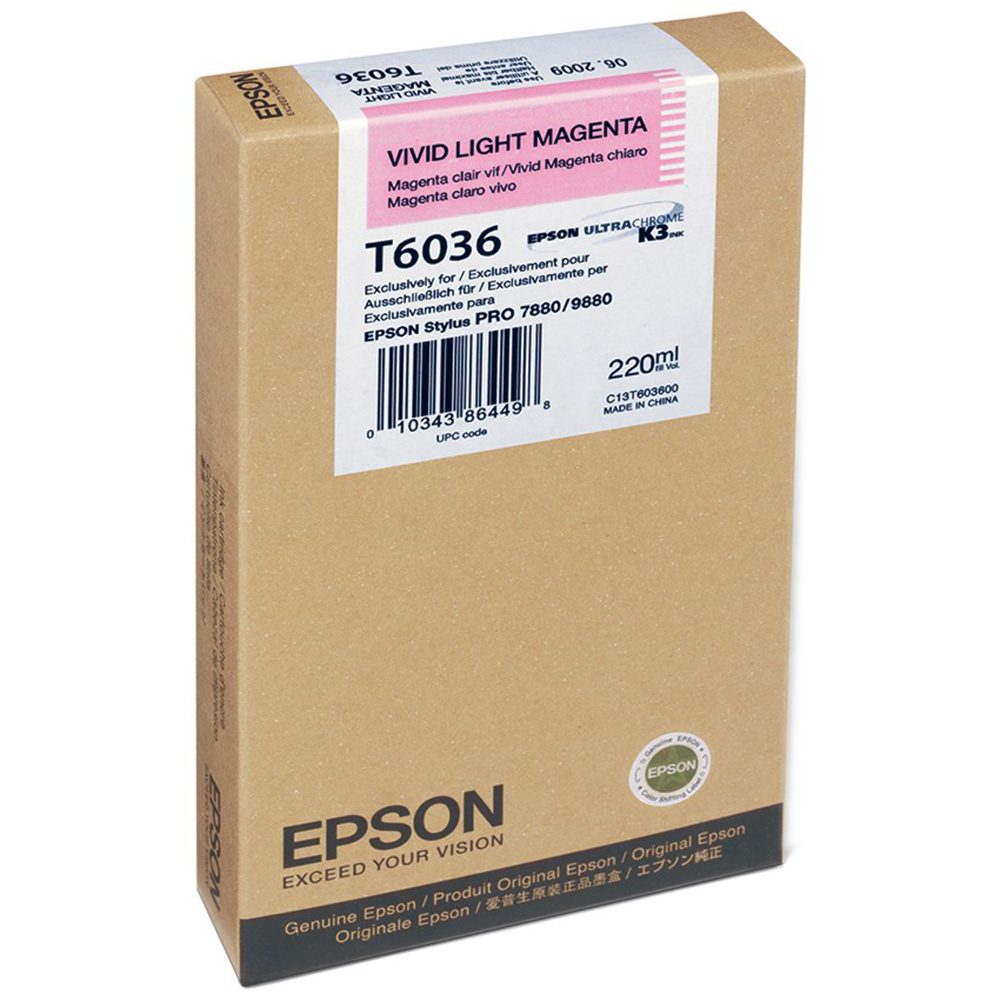 EPSON (T603600) Ink Vivid Light Magenta Stylus Pro 7800/7880/9800/9880 ...