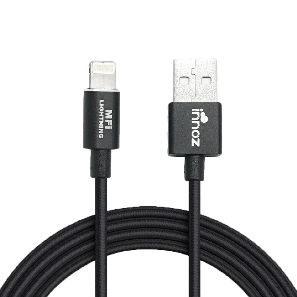Innoz InnoLink MFI Lightning Connector Cable- Black (2m)