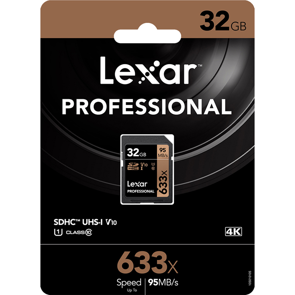 Lexar 633X Professional 32GB V10 U1 SDHC™/SDXC™ UHS-I Memory Cards (up to 95M...