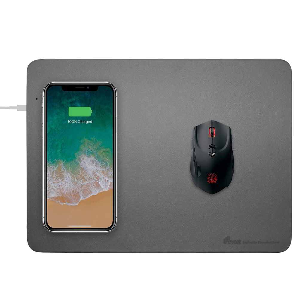 Innoz QI10W Wireless Fast Charging Mouse Pad - Gray