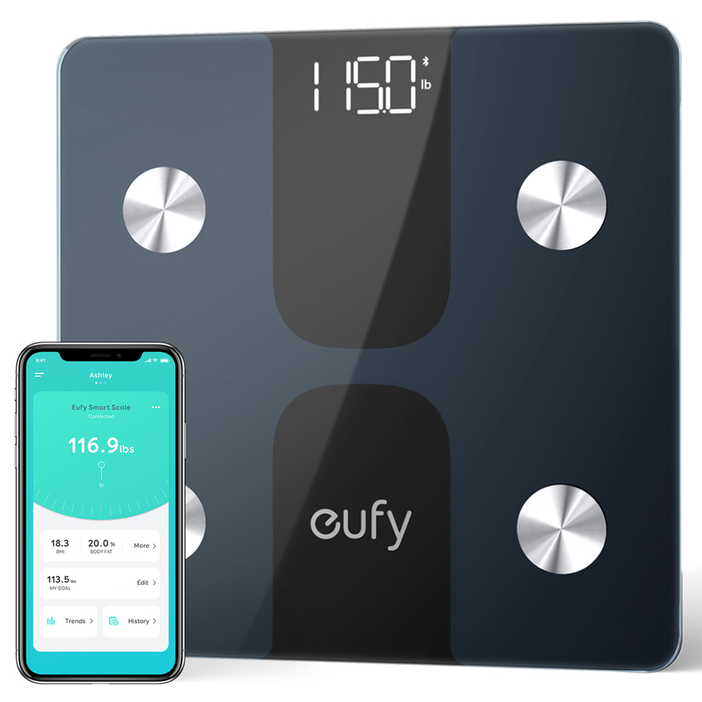 Anker T9146 Eufy Smart Scale C1 with Bluetooth, Body Fat Scale, Wireless Digital Bathroom Scale, 12 Measurements