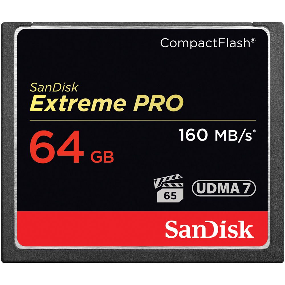 SDisk Extreme Pro Compact Flash MCard-64G (Item no: SDCFXPS-064G-X4)