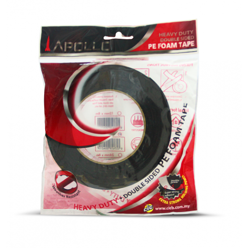 Apollo Heavy Duty Double Sided Pe Black Foam Tape 24mm X 8m New Pgmall