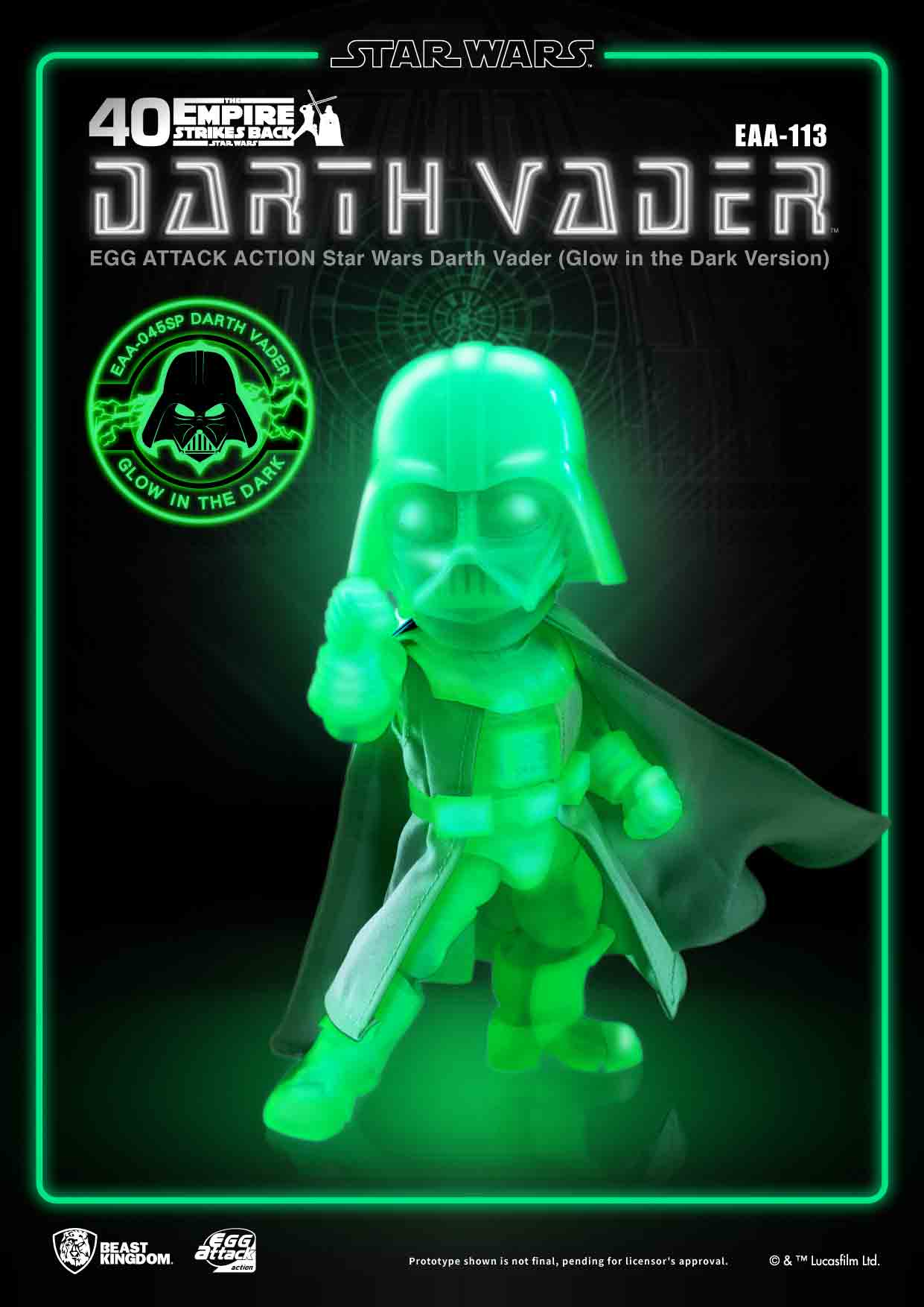 Star Wars Egg Attack Action : Darth Vader - Glow in the dark ver. (EAA-113)