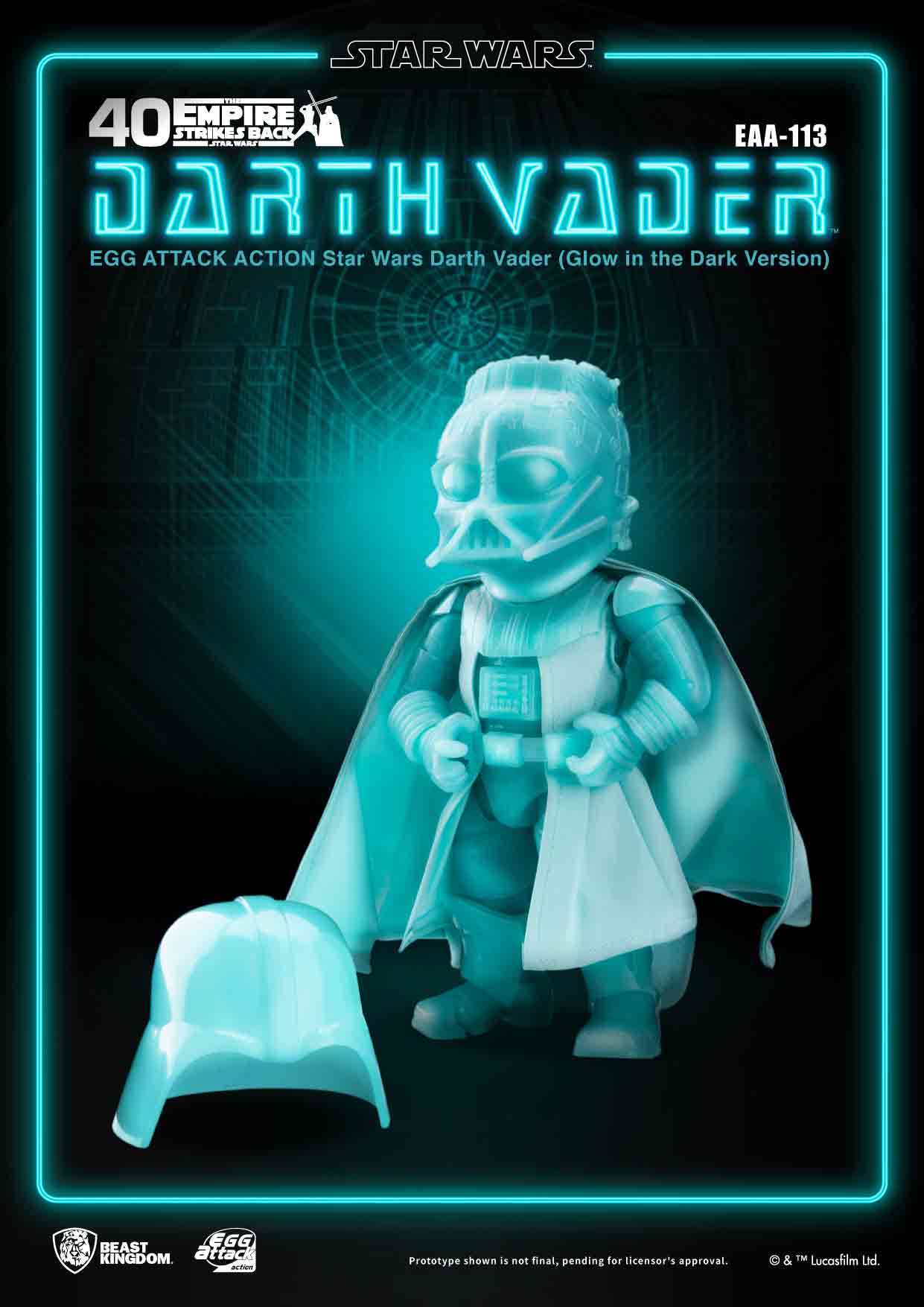 Star Wars Egg Attack Action : Darth Vader - Glow in the dark ver. (EAA-113)