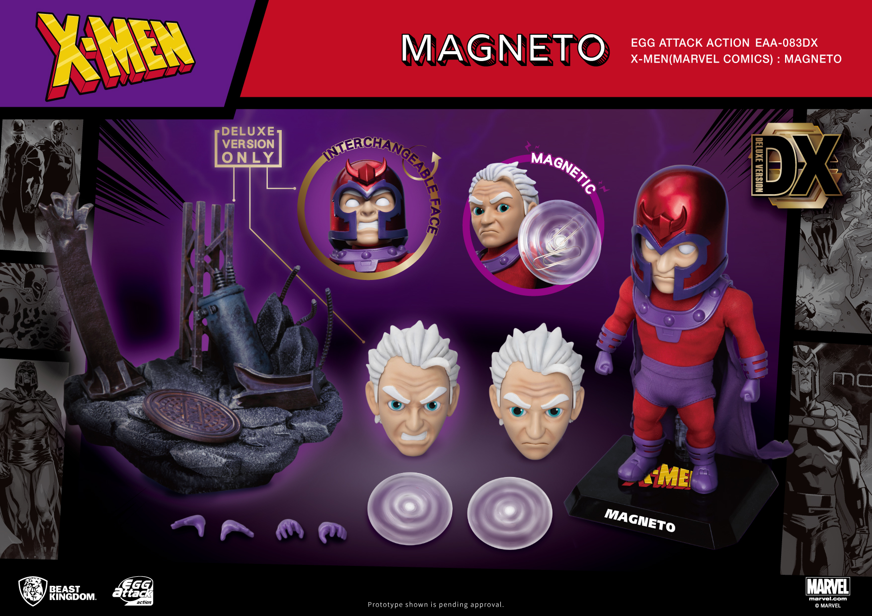 Marvel Egg Attack Action Figure : X-Men - Magneto Deluxe Version (EAA-083DX)