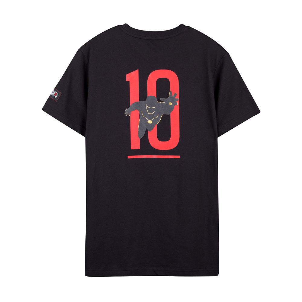 Marvel 10th Series Iron Man Tee (Black, Size S)