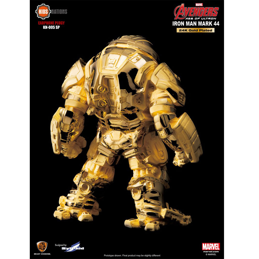 Kids Nations Marvel Avengers Age of Ultron: Iron Man Hulkbuster Mark 44 - 24K Gold Plated Egg Attack Statue Figure
