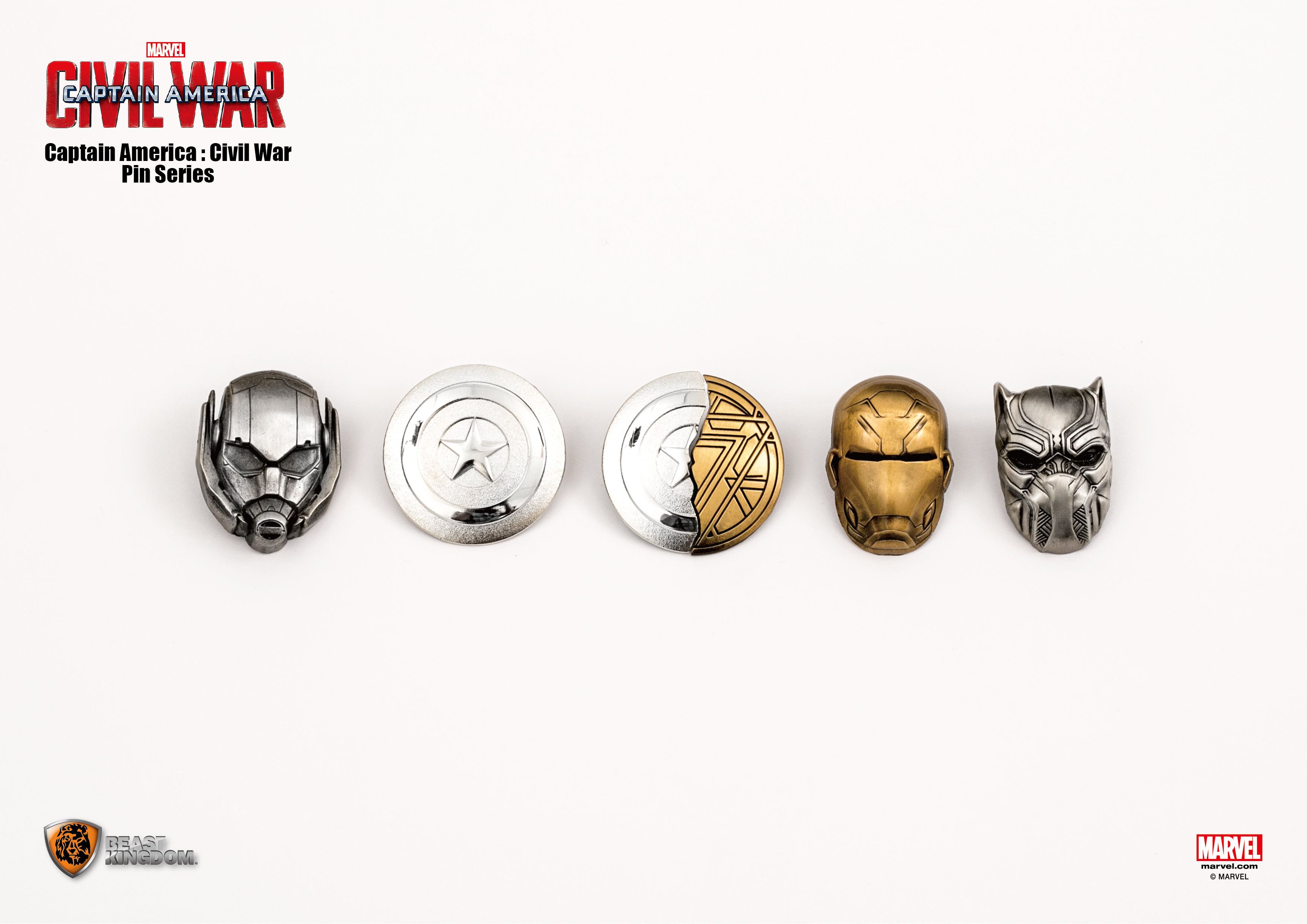 Marvel Captain America 3 Pin Captain America Shield (PIN-CA3-001)