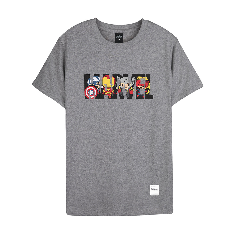 Marvel Kawaii Series Marvel Tee (Gray, Size XL)