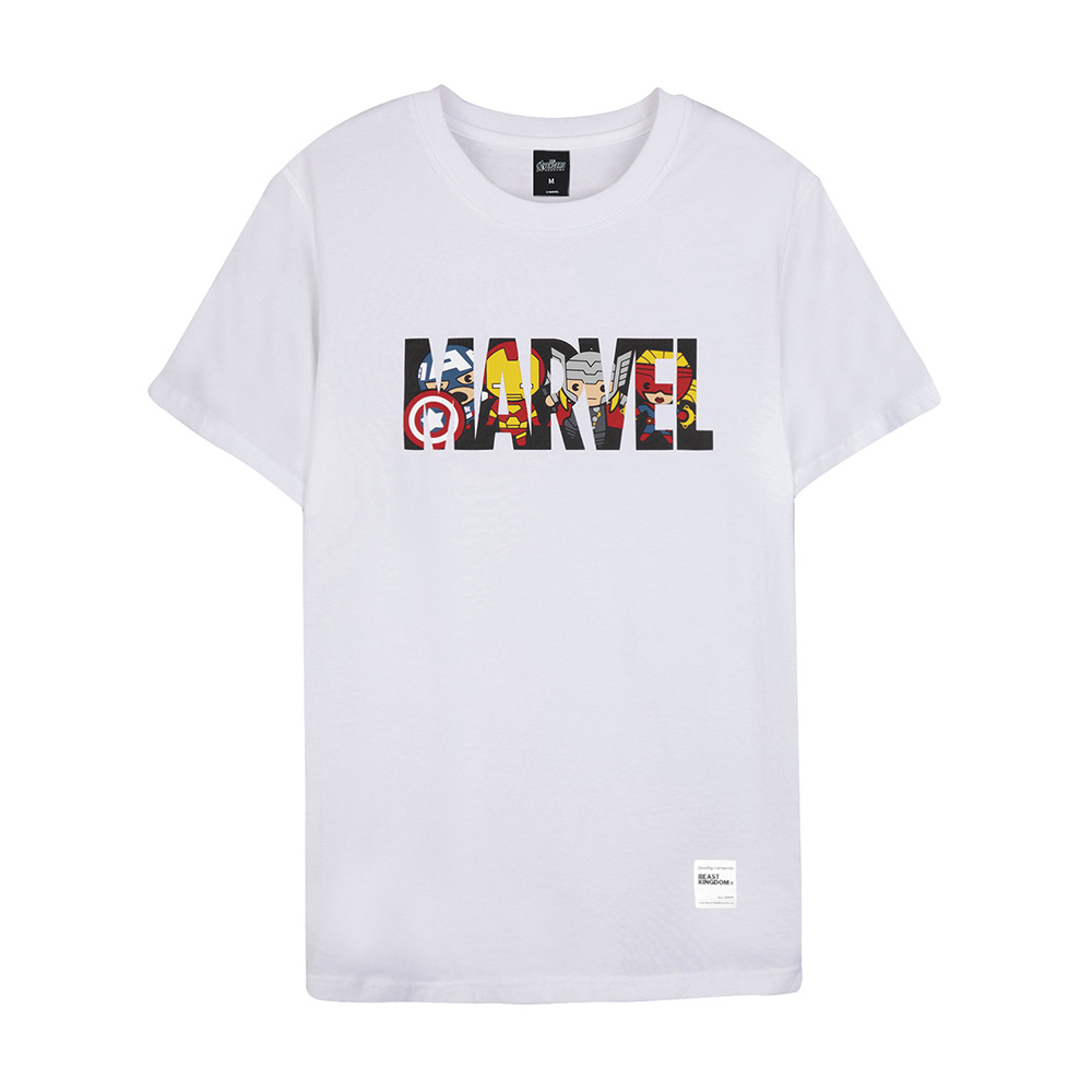 Marvel Kawaii Series Marvel Tee (White, Size S)