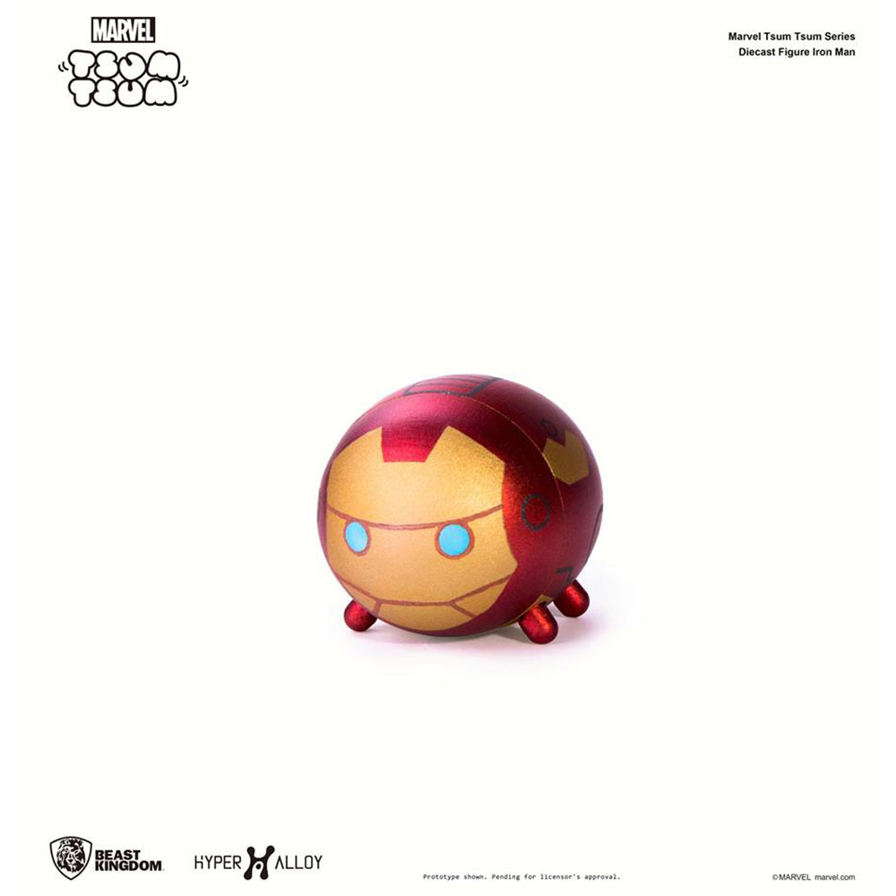 Marvel Tsum Tsum Series Diecast Figure - Hyper Alloy - Captain America (HA-001)