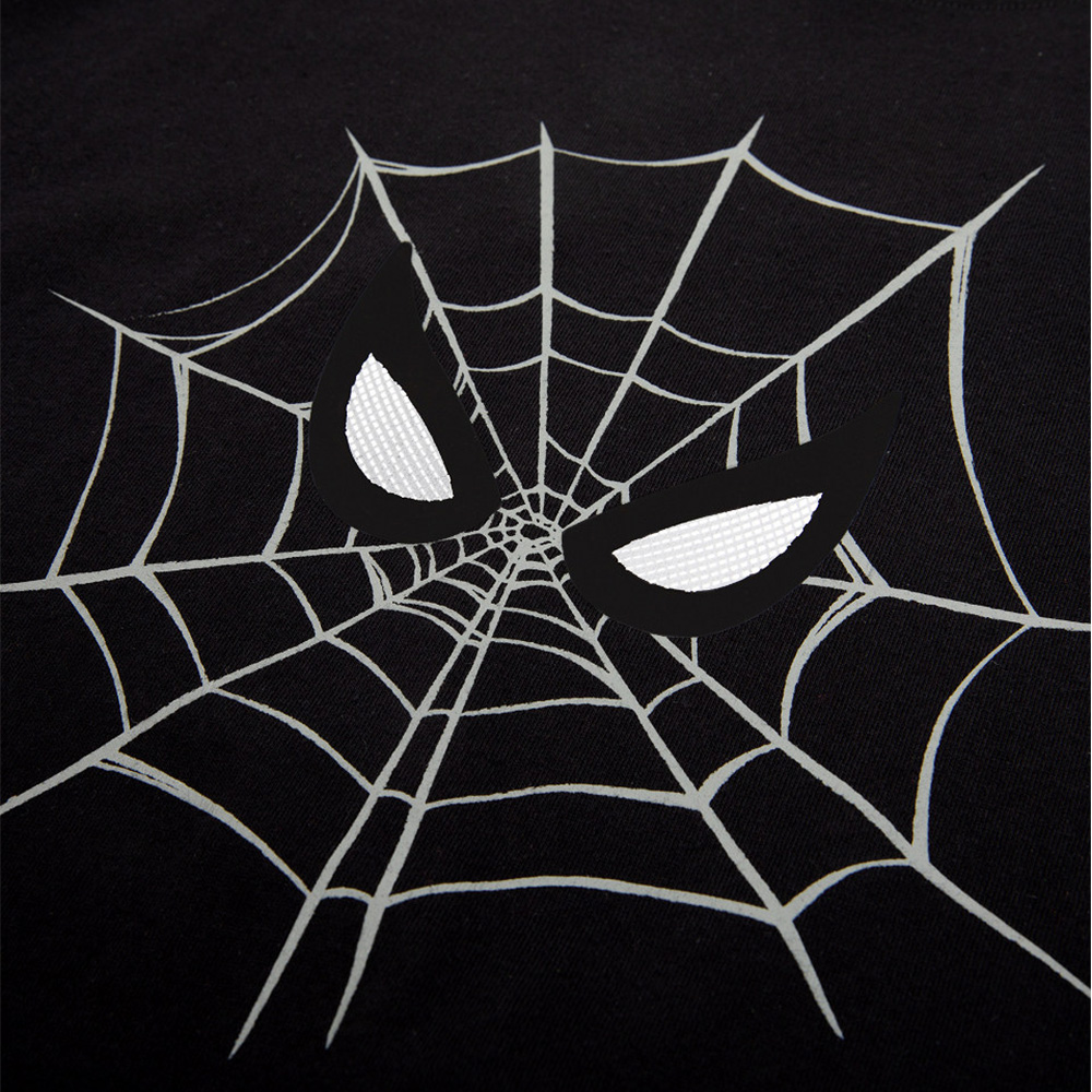 Spider-Man Series Spider Eyes Tee (Black, Size M)