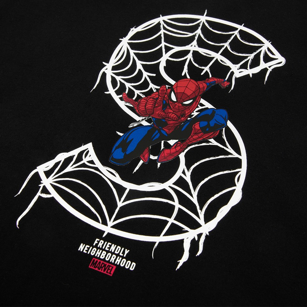 Spider-Man Series Spider-Man S Tee (Black, Size S)