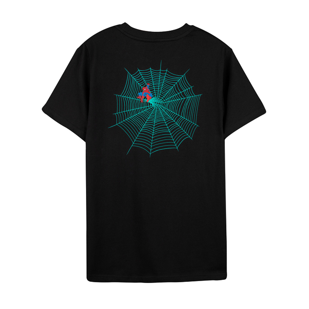 Spider-Man Series Spider Web Tee (Black, Size M)