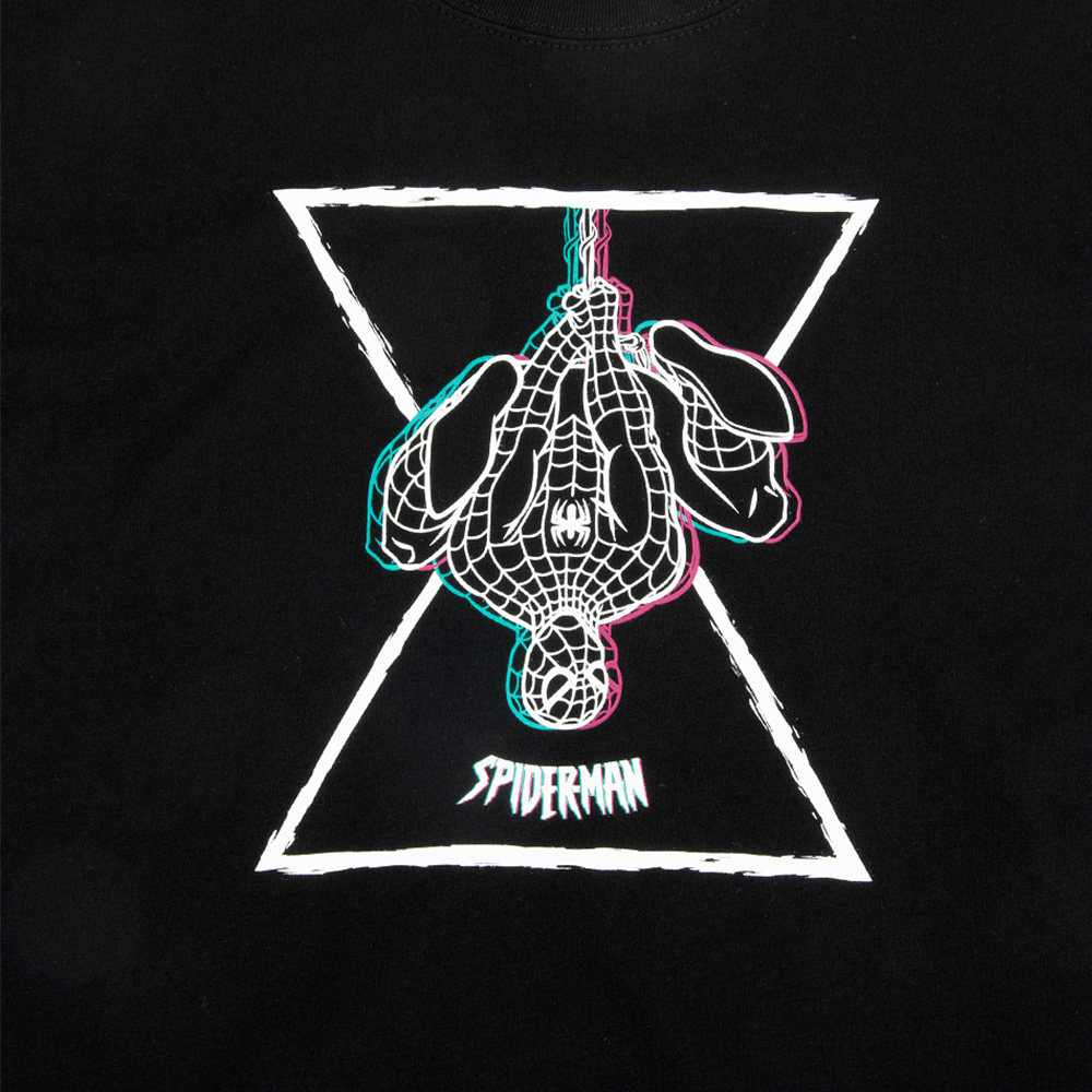 Spider-Man Series Vaporwave Tee (Black, Size S)