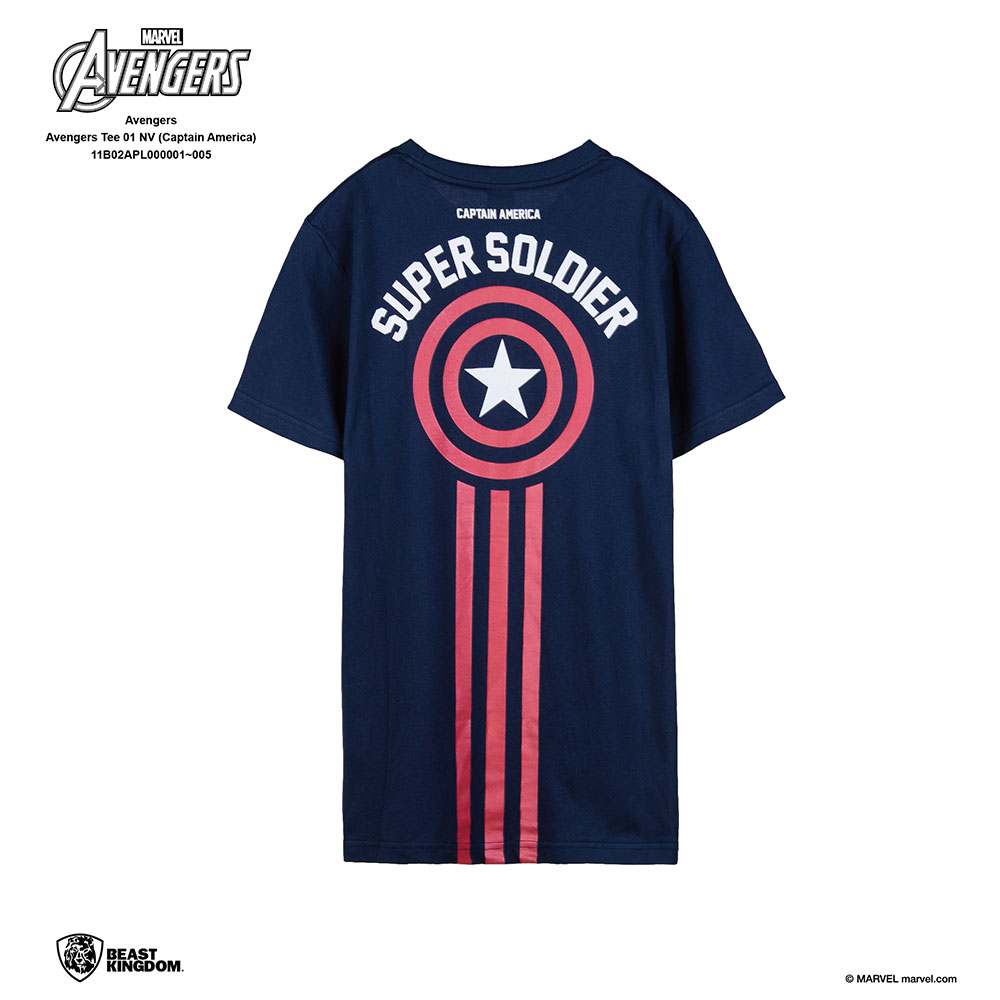 Avengers: Avengers Tee Captain America - Navy Blue, XL