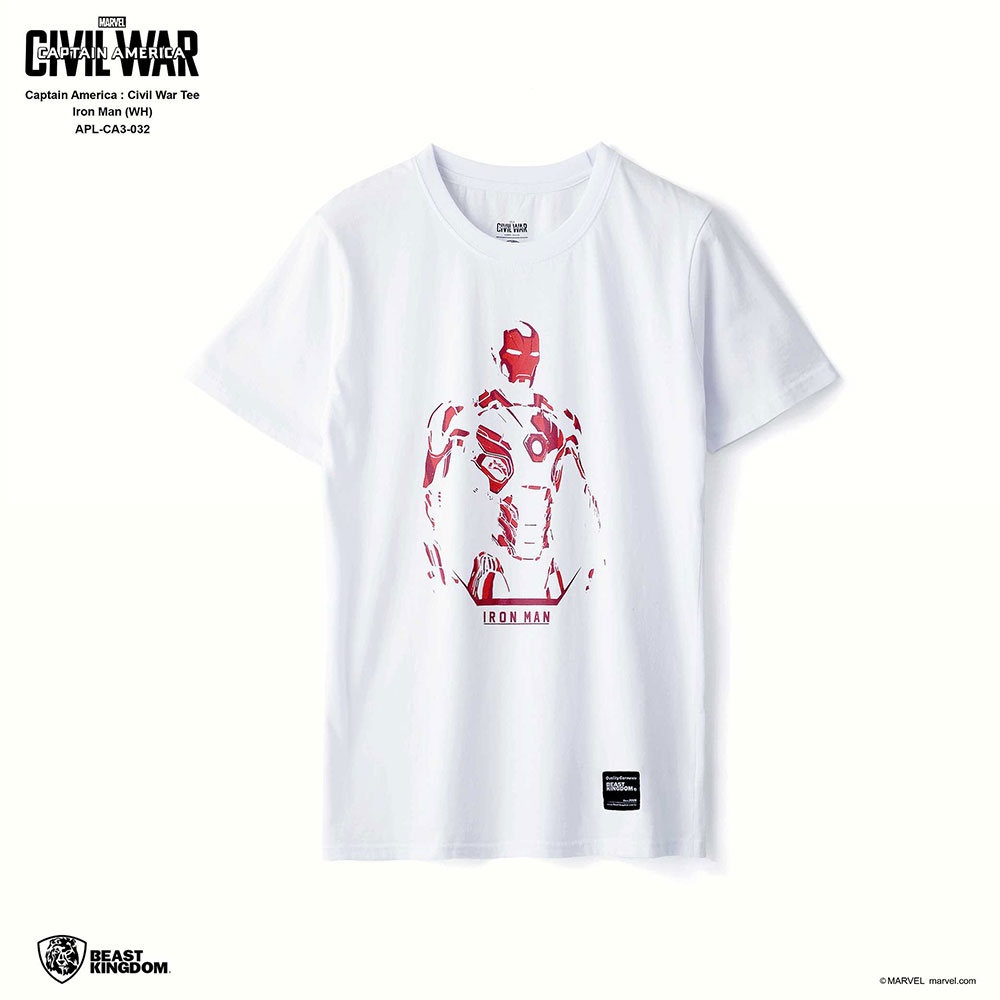 Marvel Captain America: Civil War Tee Iron Man - White, Size L (APL-CA3-032)