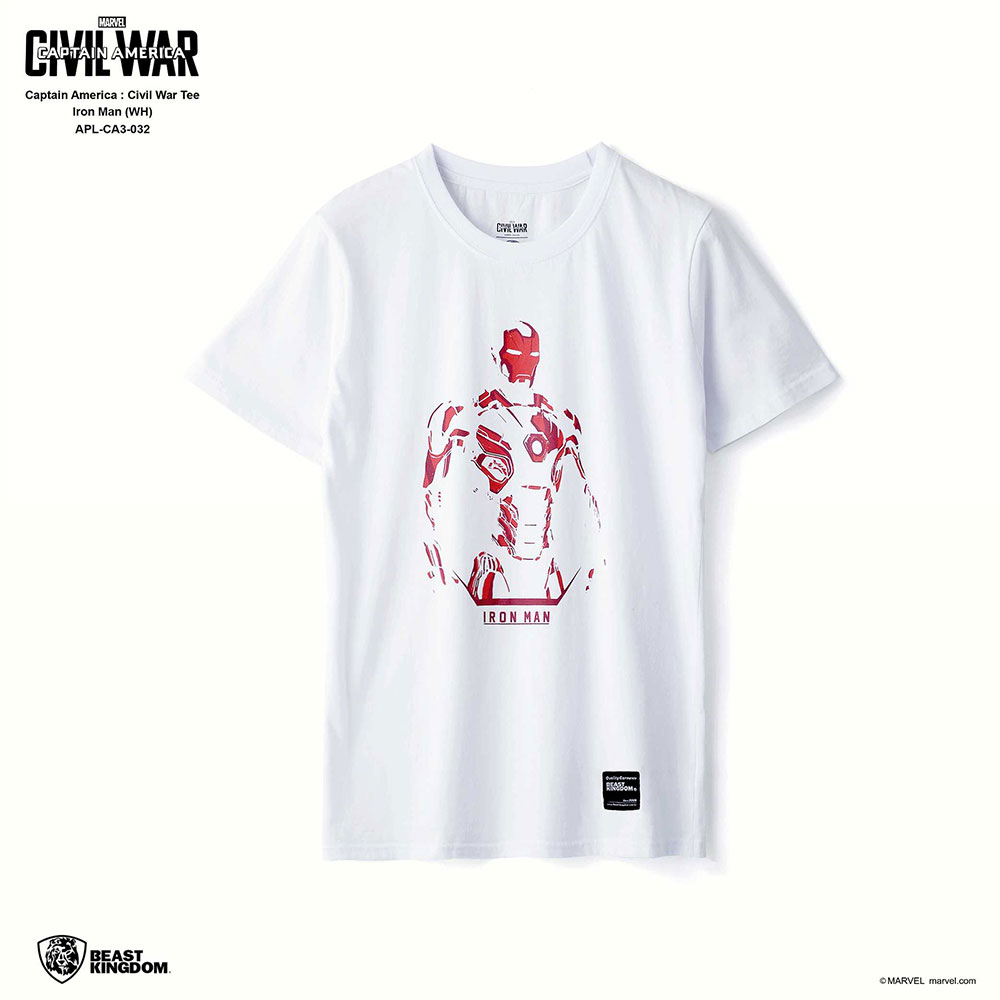 Marvel Captain America: Civil War Tee Iron Man - White, Size M (APL-CA3-032)