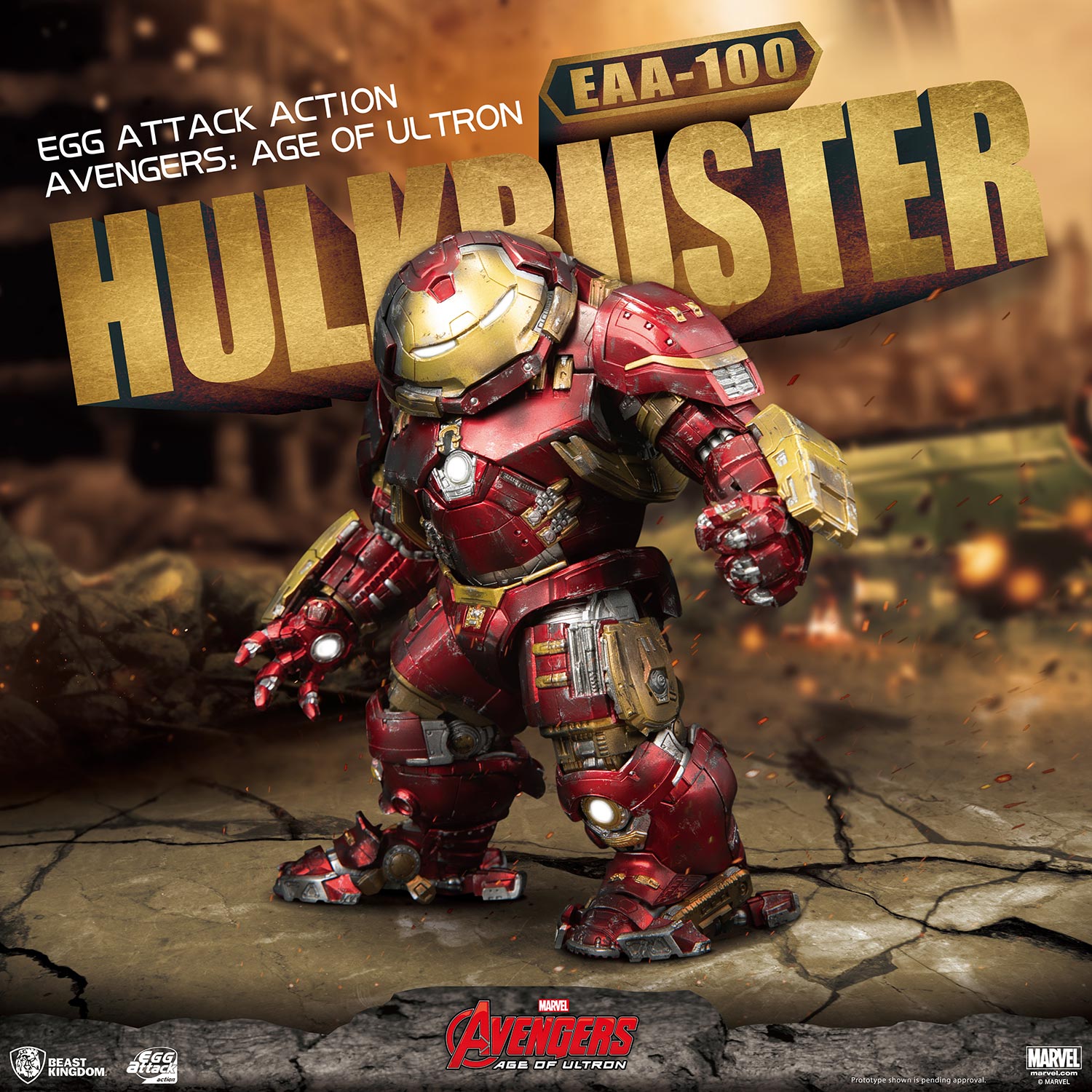 Beast Kingdom Avengers: Age of Ultron Iron Man Hulkbuster EAA-100 Egg Attack Action Figure