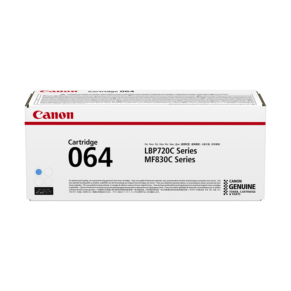 Canon Cartridge 064 Original Cyan Toner Cartridge for model LBP722Cdw / MF832Cdw (5000 pages)