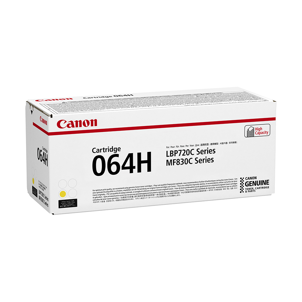 Canon Cartridge 064H Original Yellow Toner Cartridge for model LBP722Cdw / MF832Cdw (10400 pages)	