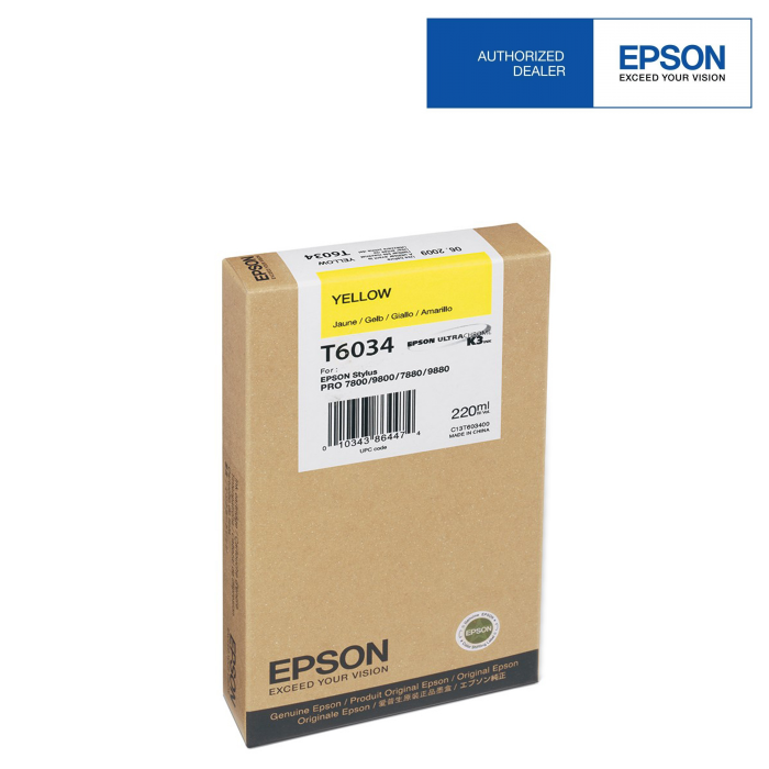 EPSON (T603400) Ink Yellow Stylus Pro 7800/7880/9800/9880 EPS T603400