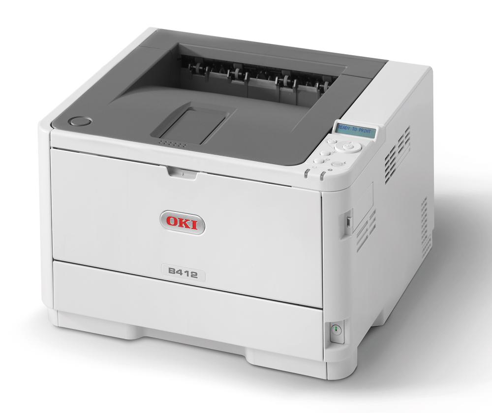 OKI B412dn Mono Printer B400 Series Duplex, Network LED Printer - 45762003