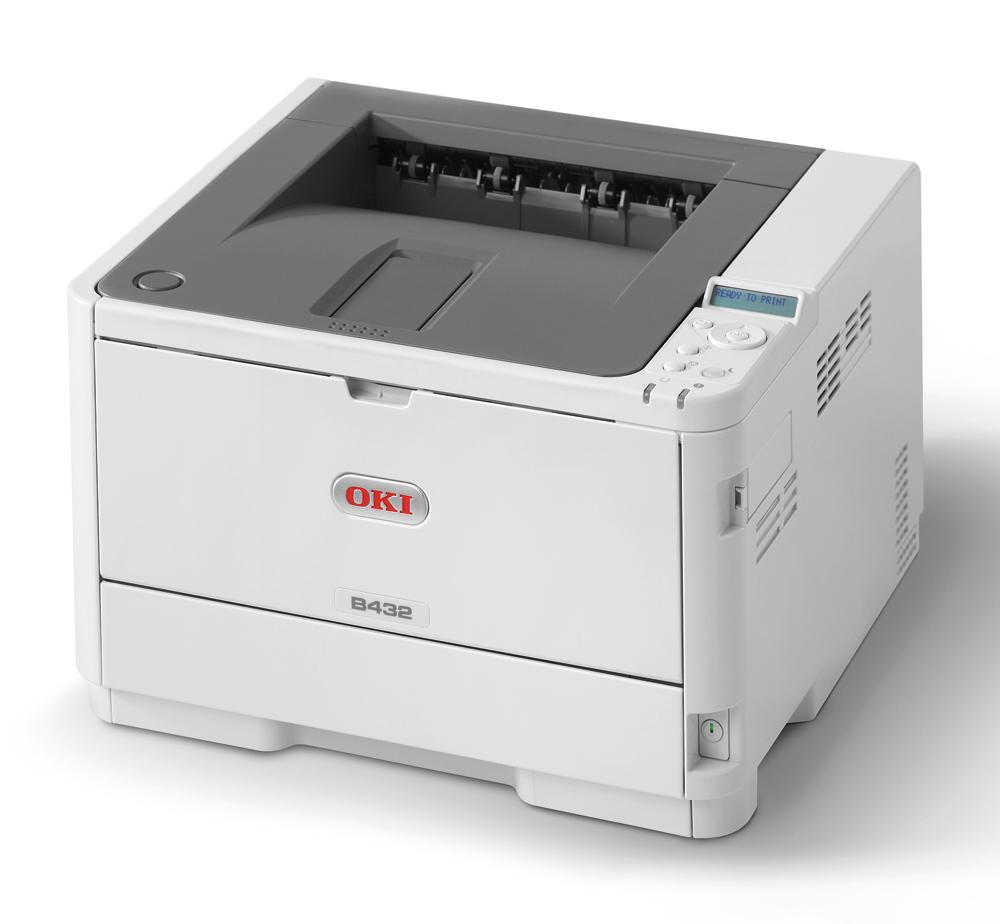 OKI B432dn Mono Printer B400 Series Duplex, Network LED Printer - 45762013