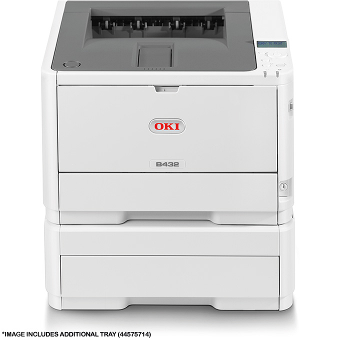 OKI B432dn Mono Printer B400 Series Duplex, Network LED Printer - 45762013