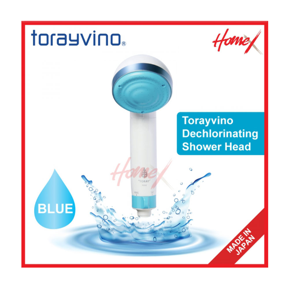 Torayvino Dechlorinating Shower Head - Blue