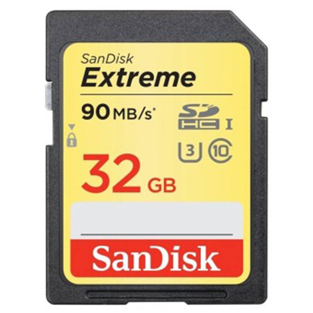 SanDisk Extreme SDHC UHS-I/U3 32GB C10 Memory Card