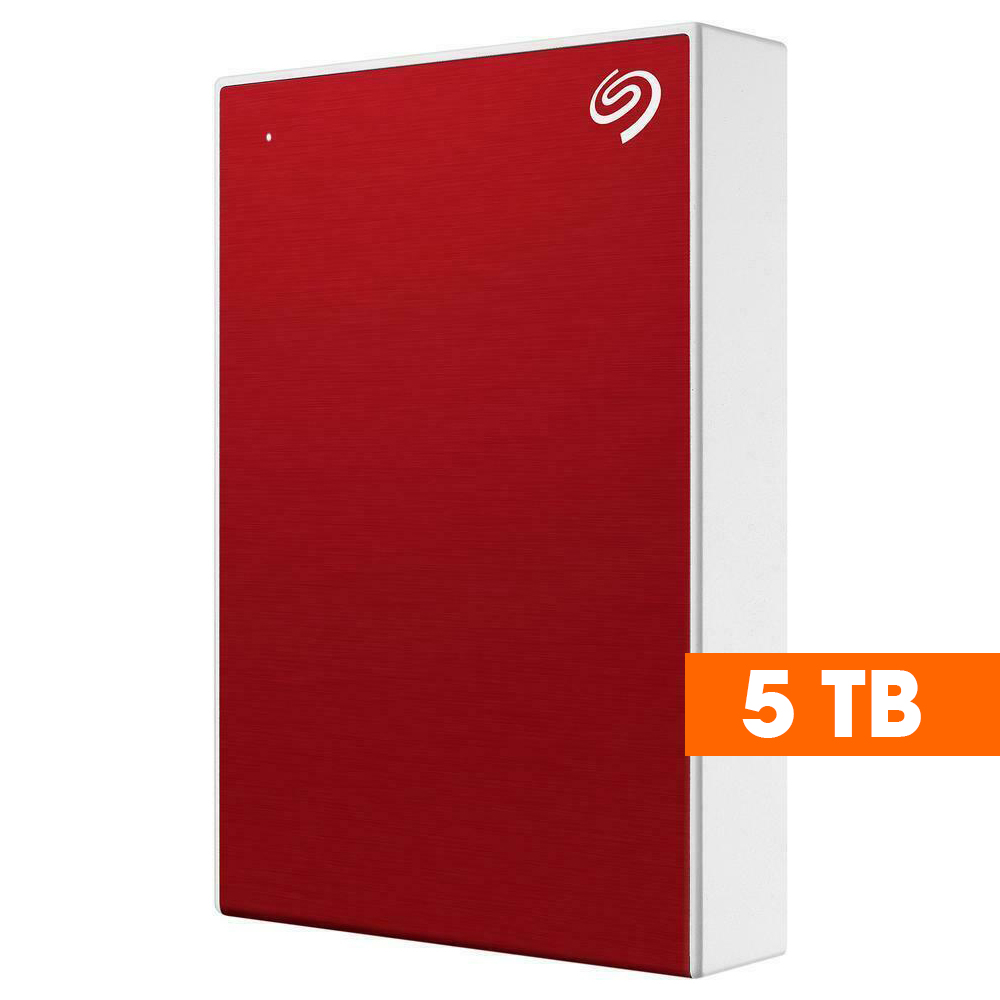 Seagate 5TB (Red) Backup Plus Portable Aluminium External Hard Disk Drive
